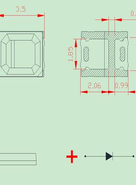 珀2835红色蓝色翠绿色冰琥蓝色色5白色0.W发光二极管现货2835红色