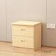 促实德木床头柜松柜木床边销收纳柜实木地柜双抽简易储物柜免ASH