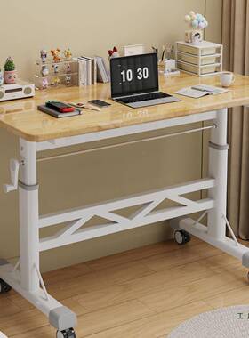 手摇式面升降可桌腿茶几支架可调书节CXD桌台架子小尺寸桌脚带滑