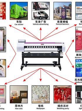 印1TMI.8米双H头Y-A18高单精宏度压电宣纸国画风景画写真机