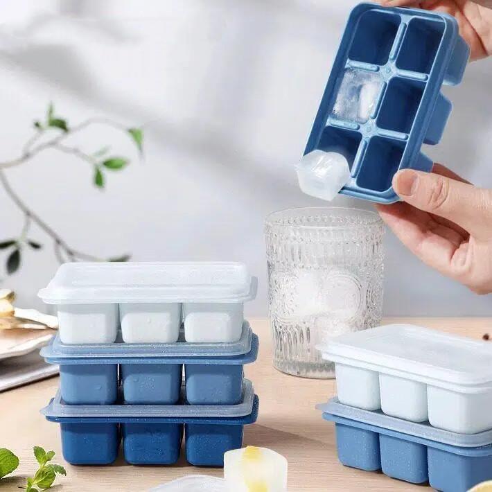日本冰块模具冰格制冰盒副食品冷冻小号软矽胶家用盒子方形冰箱