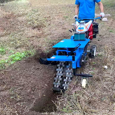 电缆管道手扶自走链条式开沟机单排双排链条挖沟机农用开沟机