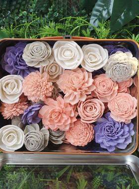 货|50朵装混合套装通草家花居软装饰现干G810C99N花可插花艺铁丝