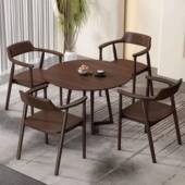北欧圆桌餐桌简约现代阳桌台餐椅组合SPS家用型洽小谈户桌子客厅