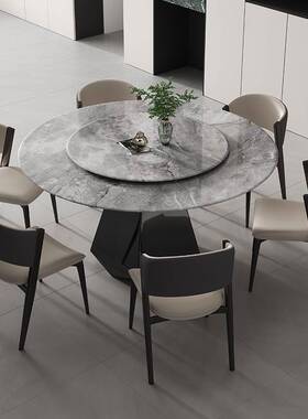 意约奢式轻NH-832#大理石餐桌椅组合现代简客厅小户型桌圆形吃饭