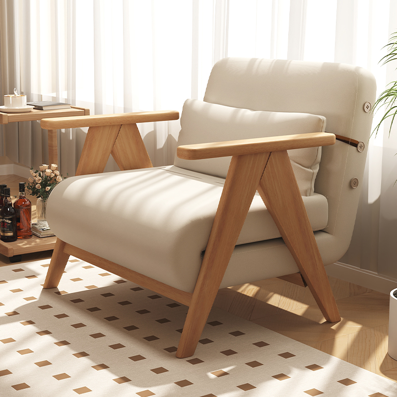 实木沙发床折叠两用2024新款多功能小户型家用客厅可躺可睡单人床