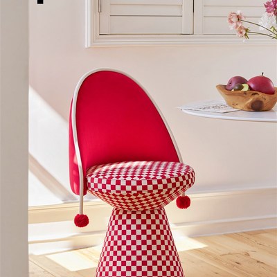 亲乎qhuu 小红帽优雅转椅化妆椅 餐椅休闲椅凳子靠背梳妆台椅