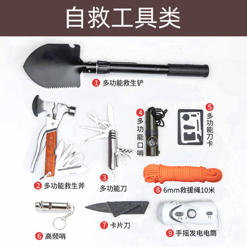 家庭应急救援包地震灾难自救防灾背包人防战备逃生应急物资储备包