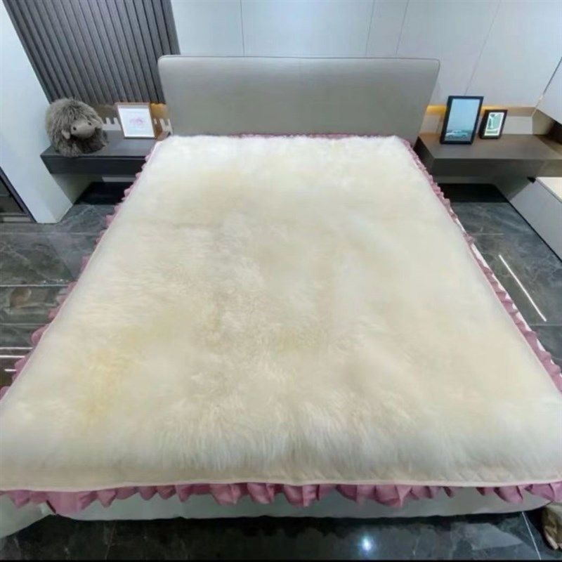 羊皮褥子皮毛一体床垫加厚保暖防寒定制单双人宿舍羊毛垫子家用毯