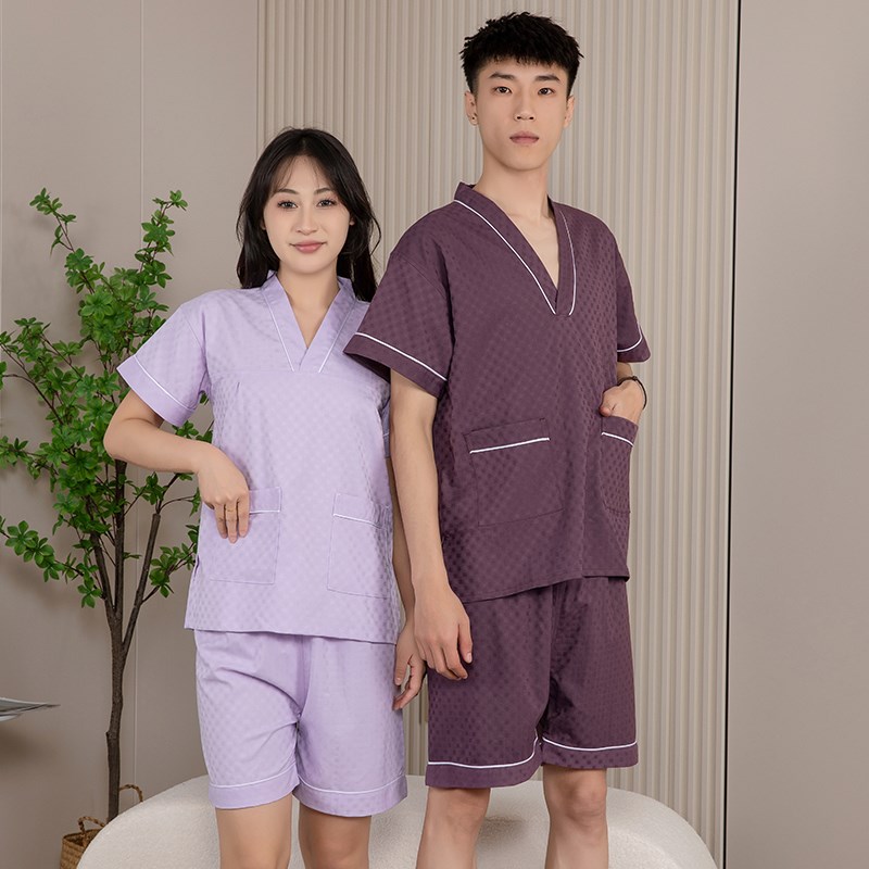洗浴浴服男女汗蒸服睡衣足疗店高档大码桑拿服按摩汗蒸服家居服