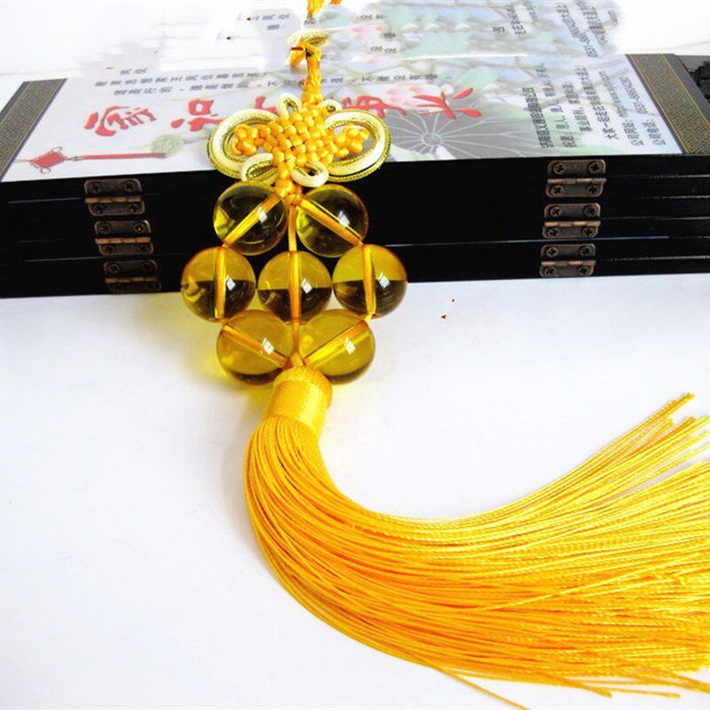黄红紫粉白水晶七星阵挂件汽车挂饰品平安吉祥礼品客厅卧室玄关