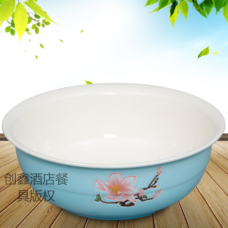 老式手工和面盆大号盆加厚陶瓷盆揉面盆发面盆晒酱盆洗菜盆加盖盆