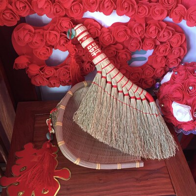 手工高粱苗扫床小扫把老式扫床扫炕笤帚招财搬家床刷新婚扫车罩装
