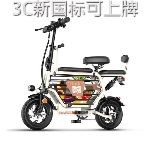 新国标小型电动车女迷你亲子电瓶车母子三人座接送孩子带娃遛宠物