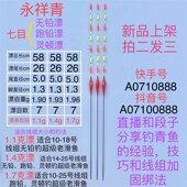 永祥青浮漂七目 无铅漂跑铅漂灵顿漂加粗醒目青草鱼浮漂 不能自立