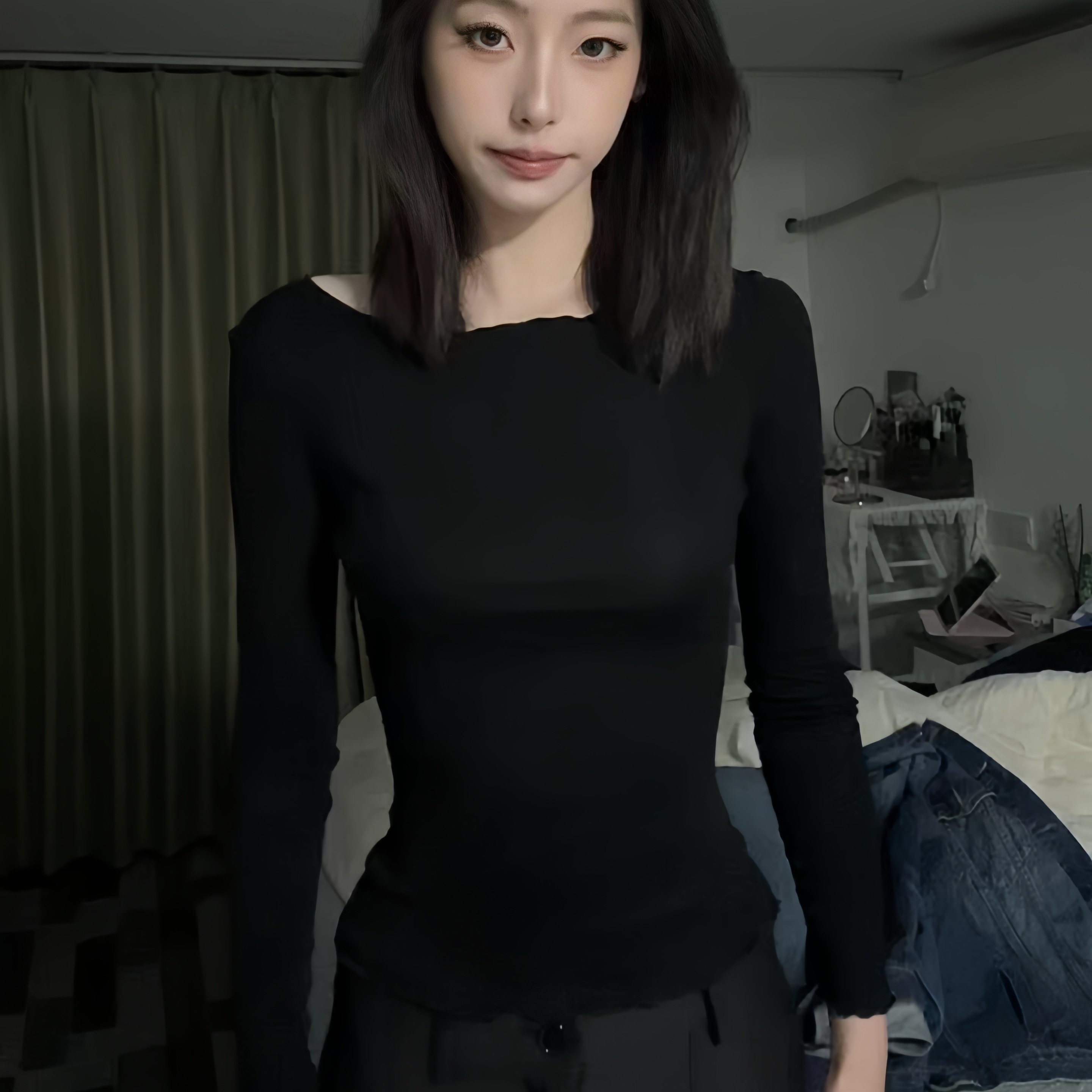 Justgoodday船领莱赛尔羊毛一衣多穿云感打底衫秋冬