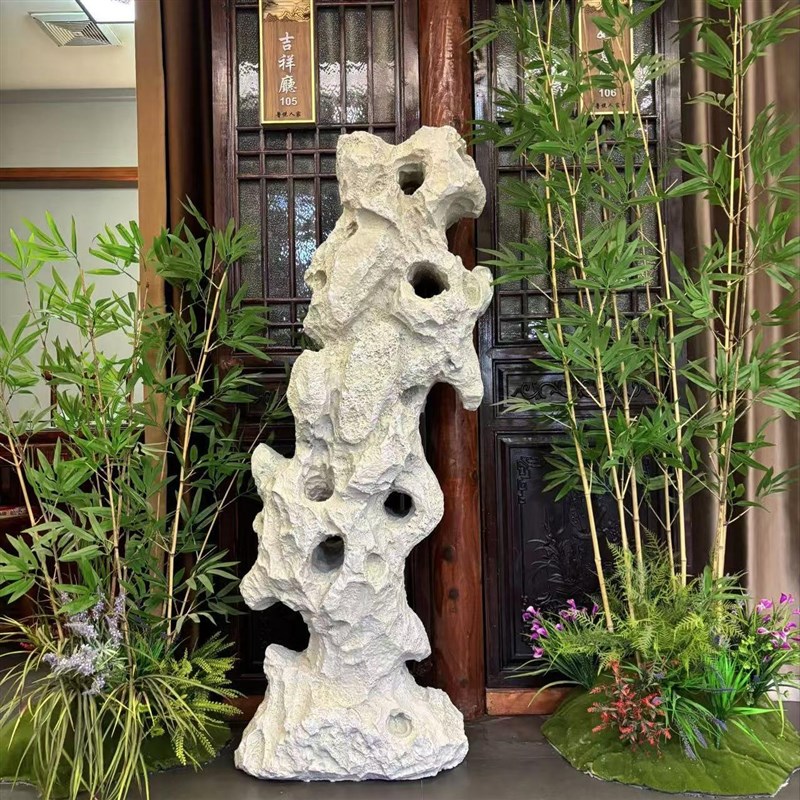 泡沫石头造景防真假山道具舞台表演美陈婚庆橱窗摆件装饰白太湖石