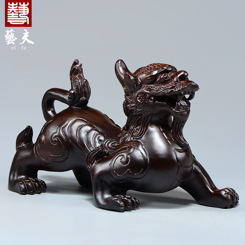 黑檀木雕貔貅摆件实木一对皮丘家居客厅电视柜办公桌面装饰工艺品,家居饰品,装饰摆件,淘宝优惠券,粉丝福利购,淘宝优惠卷