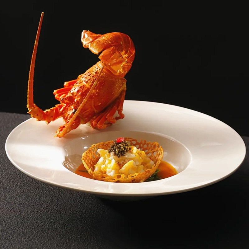 草帽碗陶瓷意大利面西式汤盘中式创意凉菜盘纯白家用商用餐厅餐具