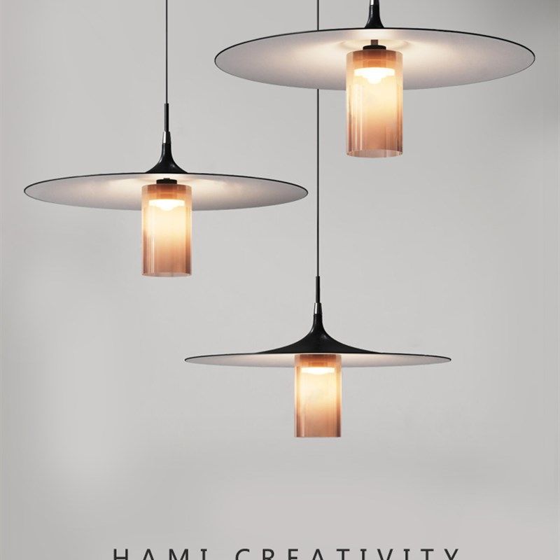 后现代设计师创意飞碟吧台极简餐厅工业风个性咖啡吧玻璃卧室吊灯,家装灯饰光源,餐厅吊灯,淘宝优惠券,粉丝福利购,淘宝优惠卷
