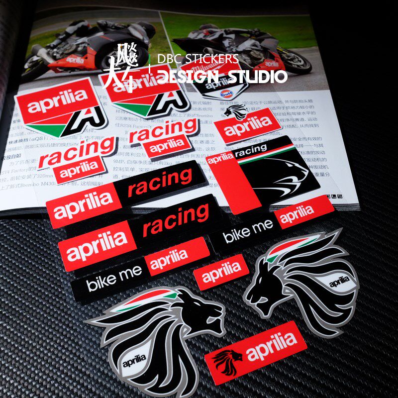 阿普利亚aprilia改装车身贴花GPR125150RSV4油箱车身贴纸反光防水