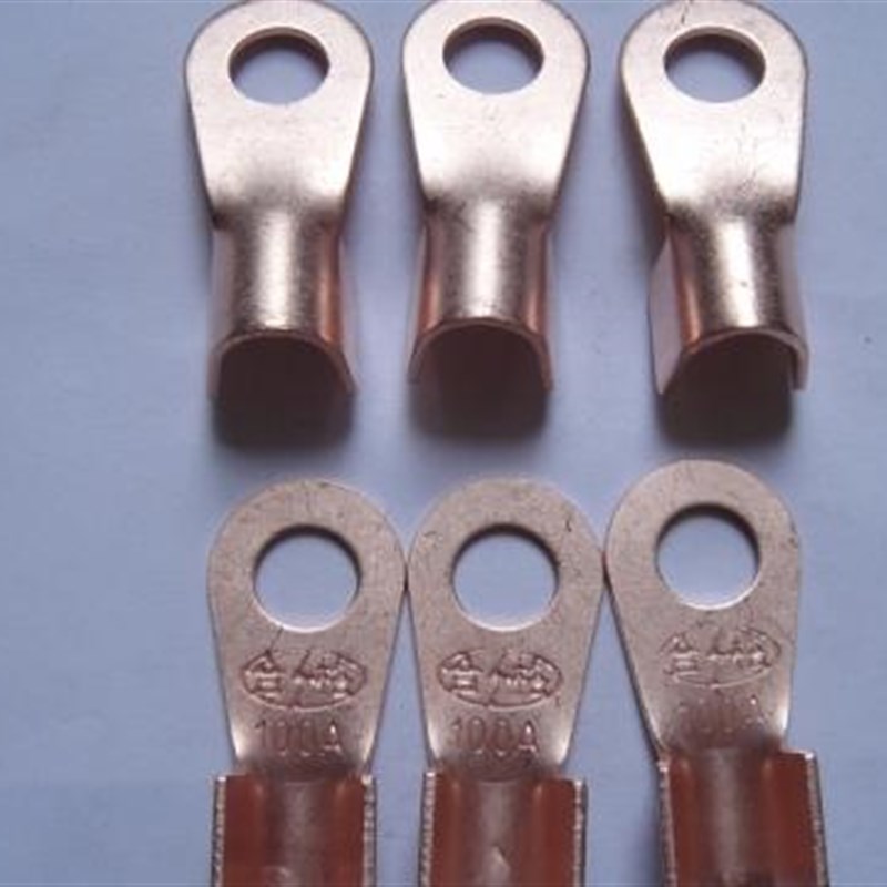 HS铜接线鼻铜开口鼻OT-100A端子500只M8线鼻子35方1.15厚