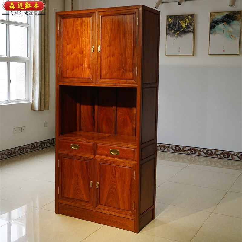缅甸花梨红木餐边柜加厚独板大果紫檀原木古典红木家具加厚独板,住宅家具,红木书柜/书架,淘宝优惠券,粉丝福利购,淘宝优惠卷