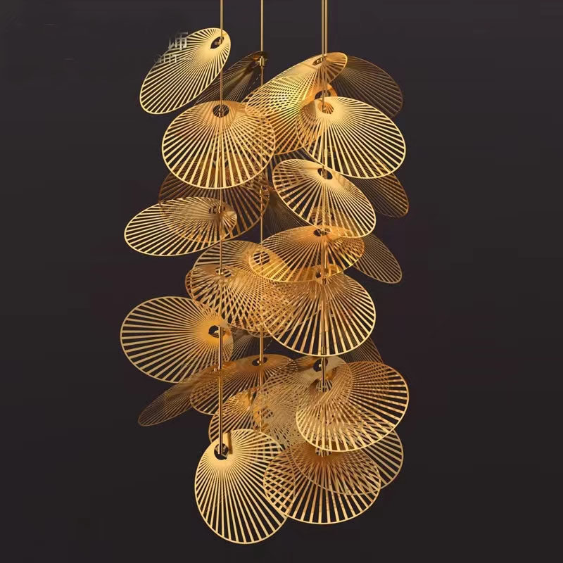 金属创意镂空扇形荷叶装饰酒店客厅玄关样板房楼道悬吊式天花板铁,家居饰品,壁饰,淘宝优惠券,粉丝福利购,淘宝优惠卷