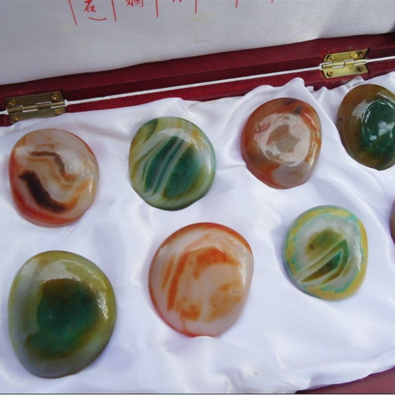 南京特产天然雨花石原石精品玛瑙石礼盒商务礼品