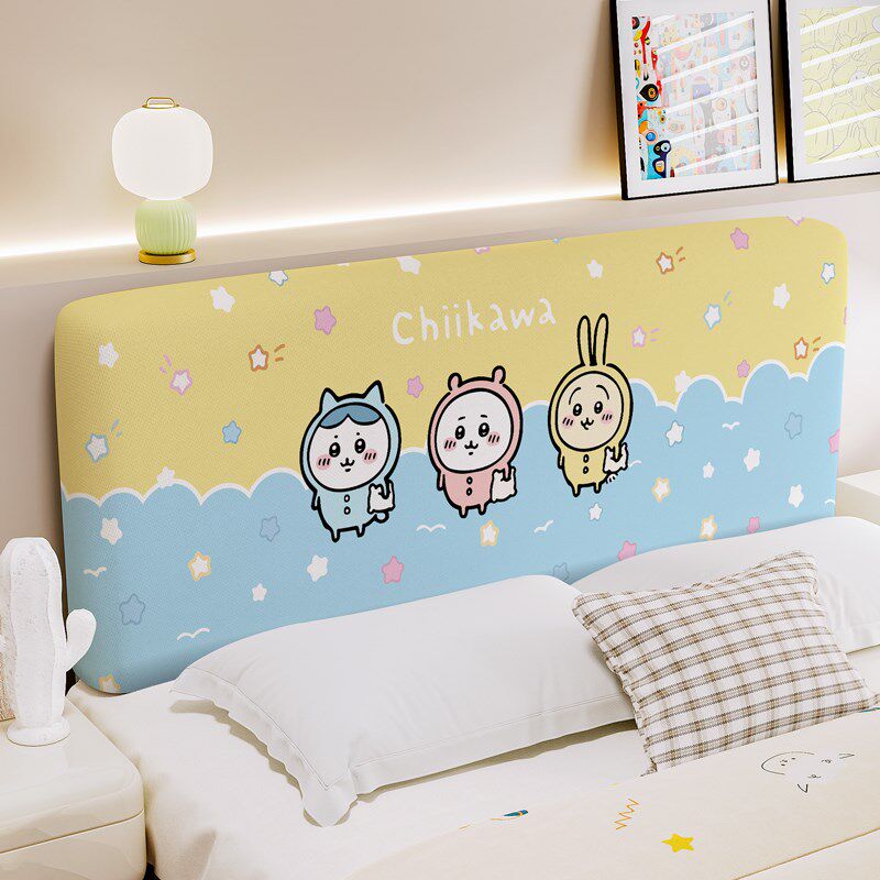 可爱床头套罩吉伊卡哇木床装饰防尘套chiikawa乌萨奇小八通用全包