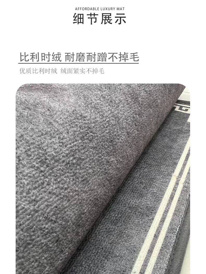 入户门防滑耐脏高档比利时绒吸水地毯玄关卧室垫子可定制可裁剪