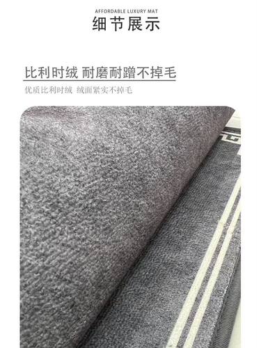 入户门防滑耐脏高档比利时绒吸水地毯玄关卧室垫子可定制可裁剪