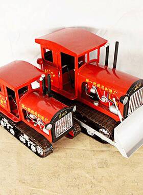 东方红大型拖拉机模型装饰品家时代复知青居拖拉机红美好回忆古礼