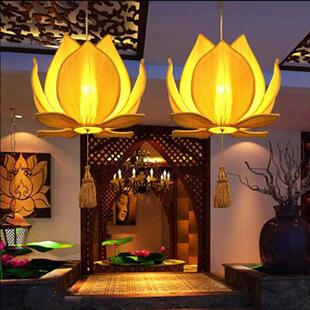 新中莲花灯PKS笼创意布式艺中国风荷佛花灯古风茶楼室禅堂意异形