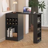 实木吧台桌小户型阳台休闲边小可伸吧缩旋转985隔台断柜客厅沙发