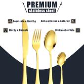 tabewareset不锈钢餐具l叉1无品牌 010系彩列西餐挂架刀勺24件套