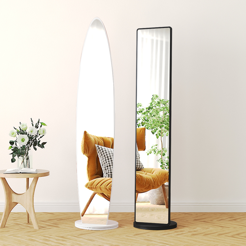 可旋转镜子移动落地镜客厅入户女生卧室挂衣架一体全身穿衣试衣镜