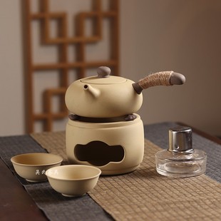紫砂加热烧茶壶茶道煮茶器玻璃陶瓷茶炉茶壶蜡烛灯底座茶具酒精炉