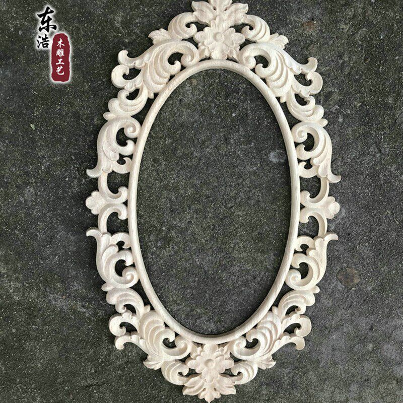 东阳木雕 欧式实木圆花 门花家装装饰花片
