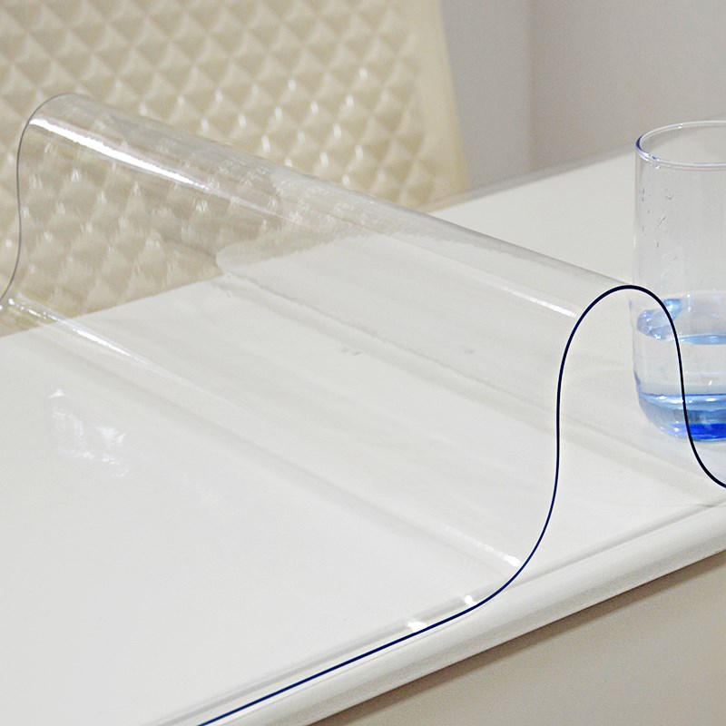 订做2.0高清透明水晶板软玻璃桌垫pvc防水防油防烫免洗餐桌茶几垫