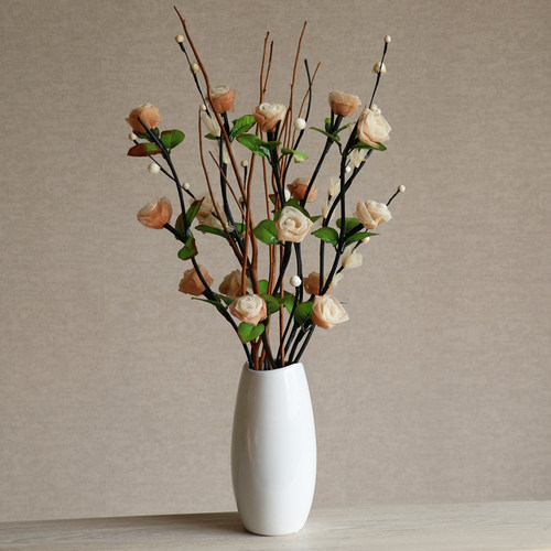 干花花束插花餐桌花瓶防真花假花仿真花摆件玫瑰花客厅摆设装饰花