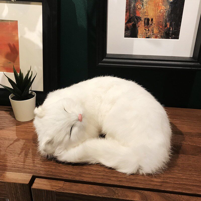仿真猫咪家居创意摆件样板间软装道具摄影道具装饰品毛绒玩具玩偶