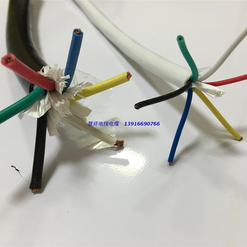 镀铜芯RVV6/7/8/10芯0.12/0.2/0.3/0.4/0.5/ 0.75平方信号软线