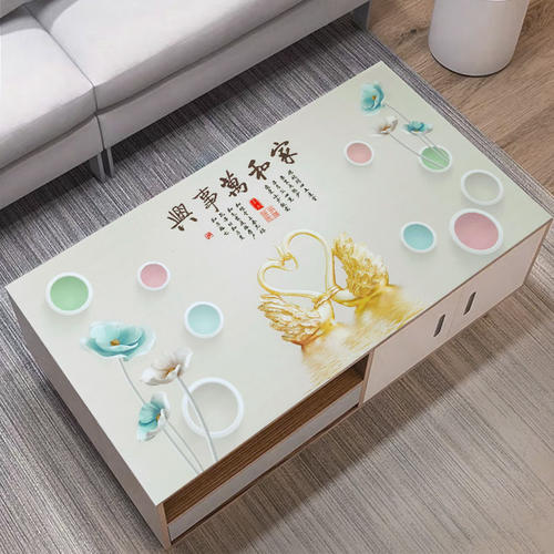 茶桌贴膜防水防烫透明茶几膜贴家具玻璃桌面保护膜自粘耐高温高档