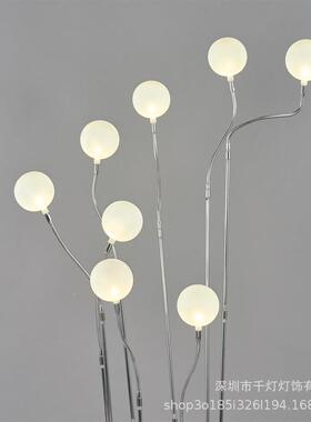 新款奶白球发光引吊LWF顶婚庆道白具舞台摆插件奶球地婚礼路球泡