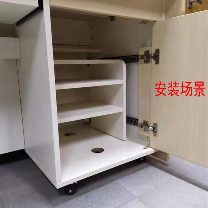 橱柜插入式滑轨衣柜折叠门隐藏推拉轨道侧插回旋门电视柜五金配件