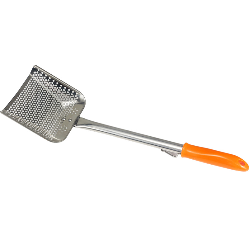 油渣铲 不锈钢方形捞渣网捞渣勺滤油漏勺油渣网海鲜铲子炸网 漏铲