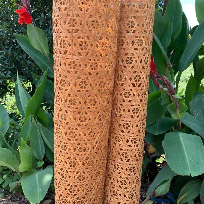 竹席屏风天花板吊顶镂空装饰竹编隔断屏风井字竹编网墙面装修竹席