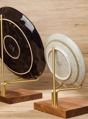 盘子展示架托陶瓷器底座工艺术品摆件碗杯盏碟子餐具陈列茶饼支架