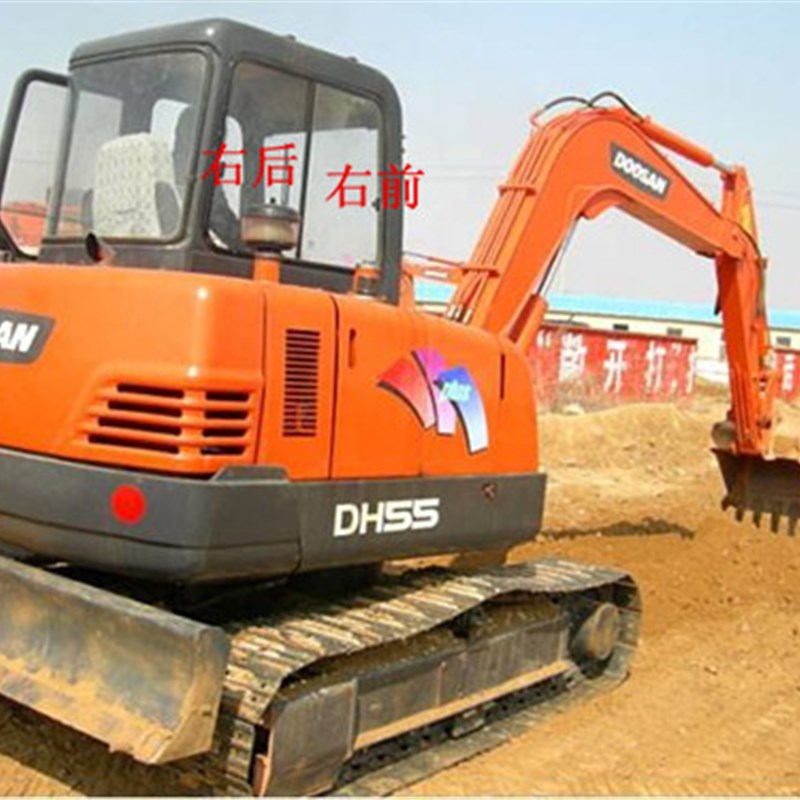 斗山挖掘机玻璃/大宇D5-V-7前后挡左右门窗上下挡风玻璃不